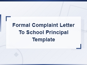 Formal Complaint Letter to School Principal Template and Sample Format
